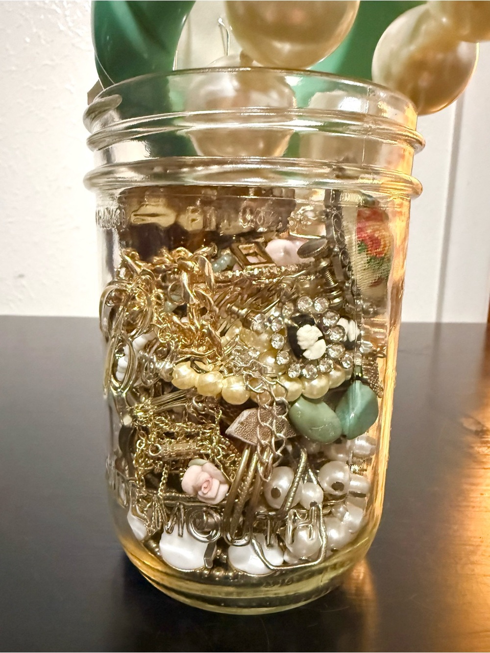 Whimsical Fairytale Vintage Mystery Jewelry Jar - Swarovski Crystal Earrings š§š©·š§ - Picture 3 of 5